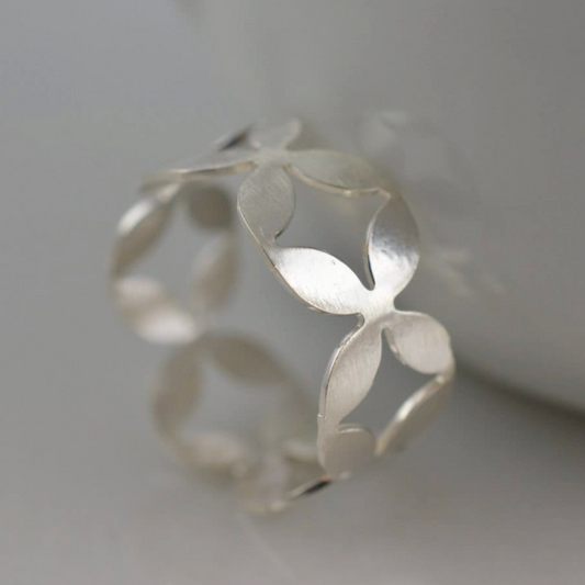 Sterling Silver Modern Pattern Ring