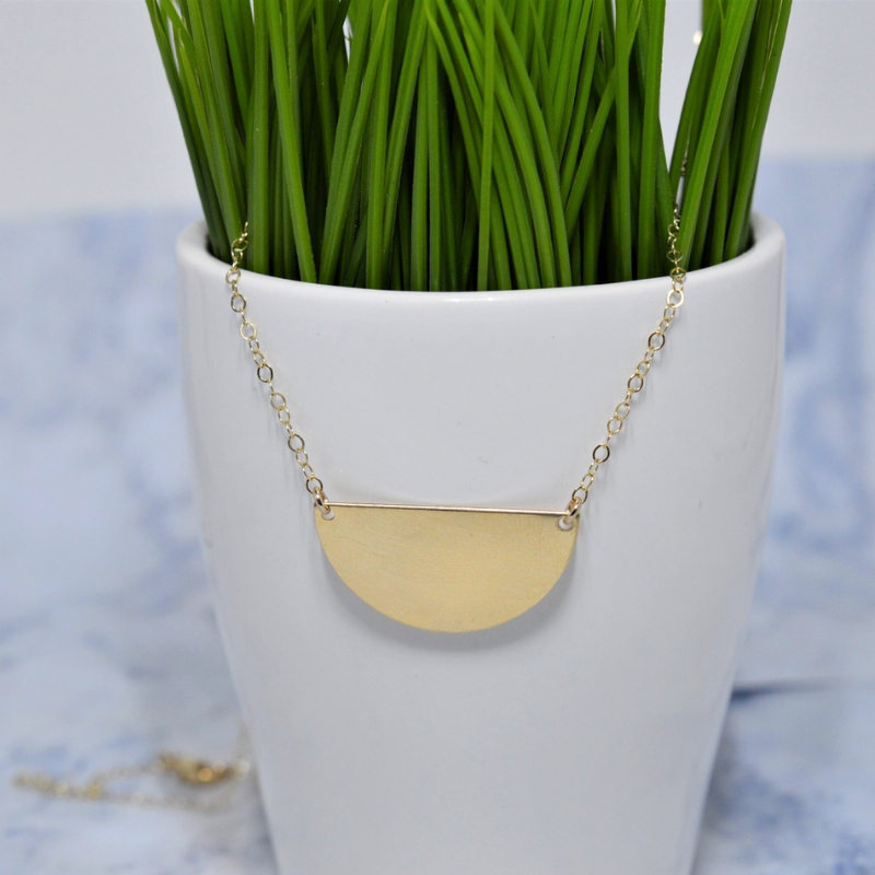 Gold Half Moon Necklace