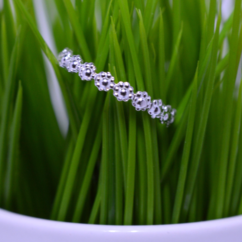 Skinny Sterling Silver Daisy Flower Ring