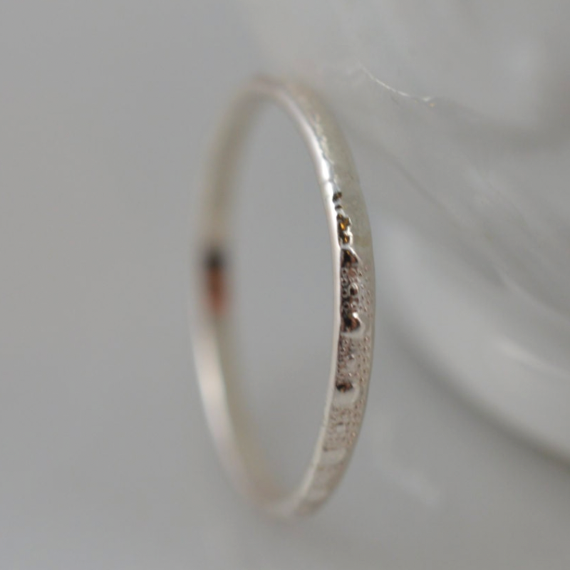 Skinny Sterling Silver Spots Ring