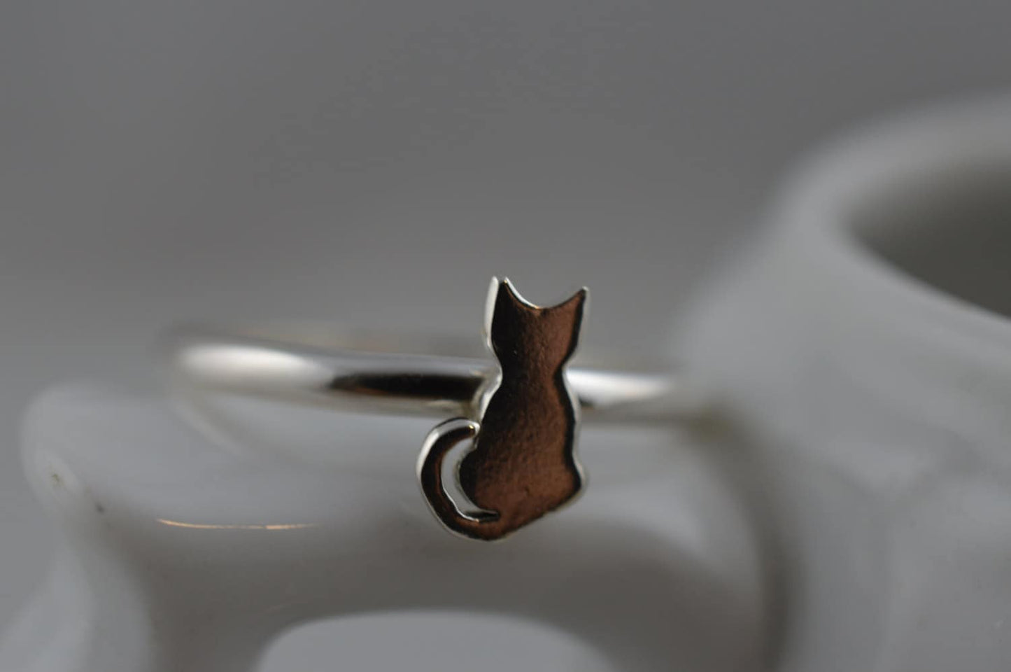 Sterling Silver Cat Ring