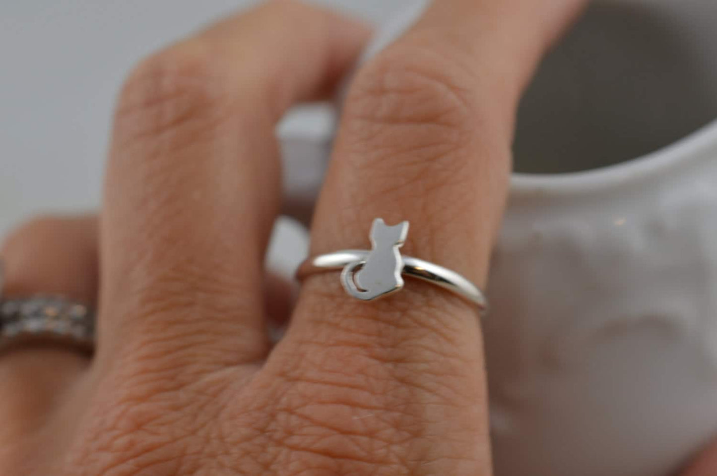 Sterling Silver Cat Ring