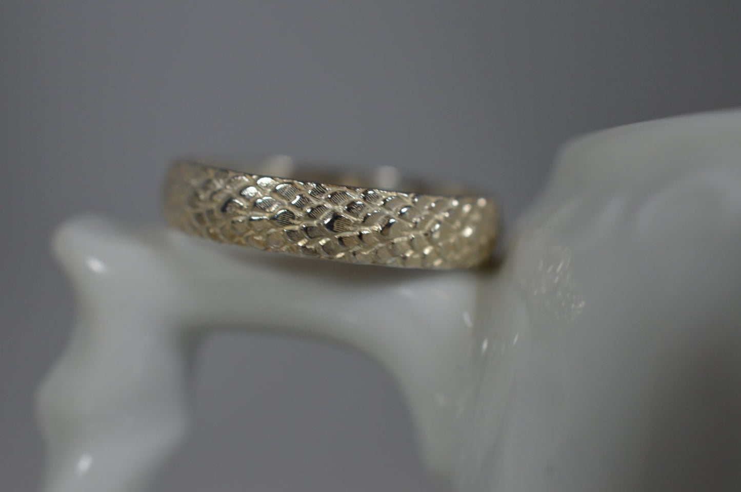 Sterling Silver  Snake Skin Pattern Ring