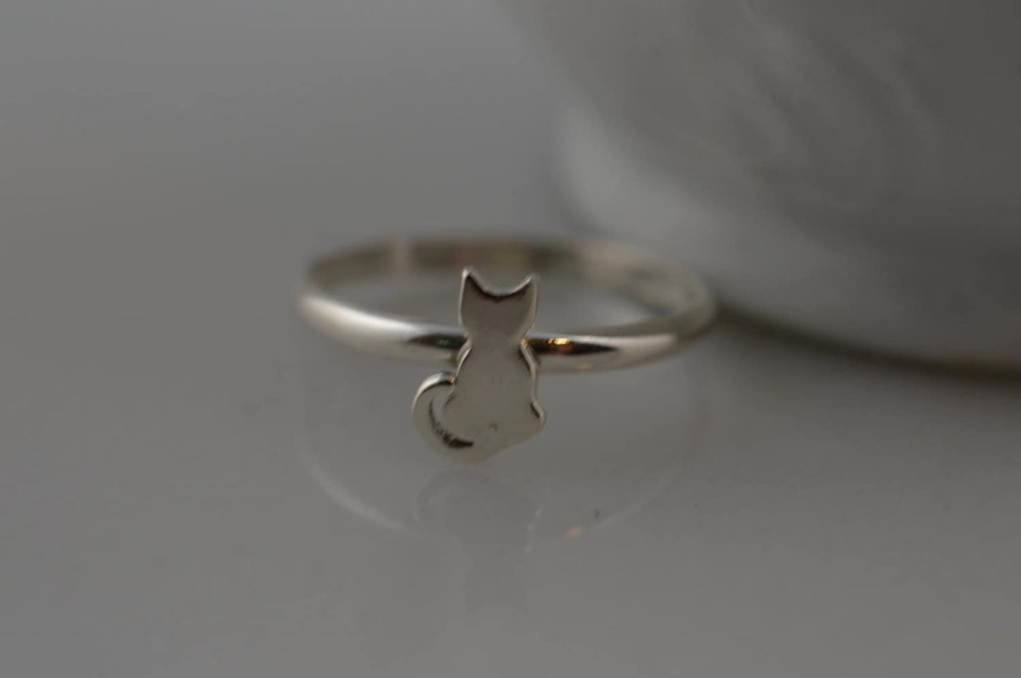 Sterling Silver Cat Ring