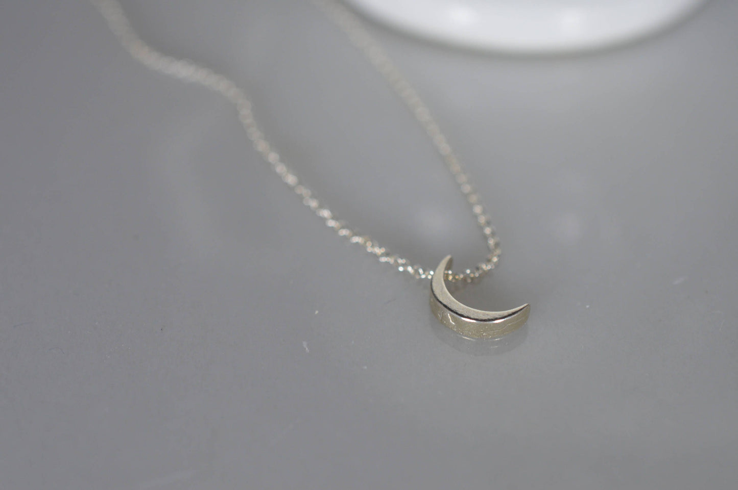 Sterling Silver Crescent Moon Necklace