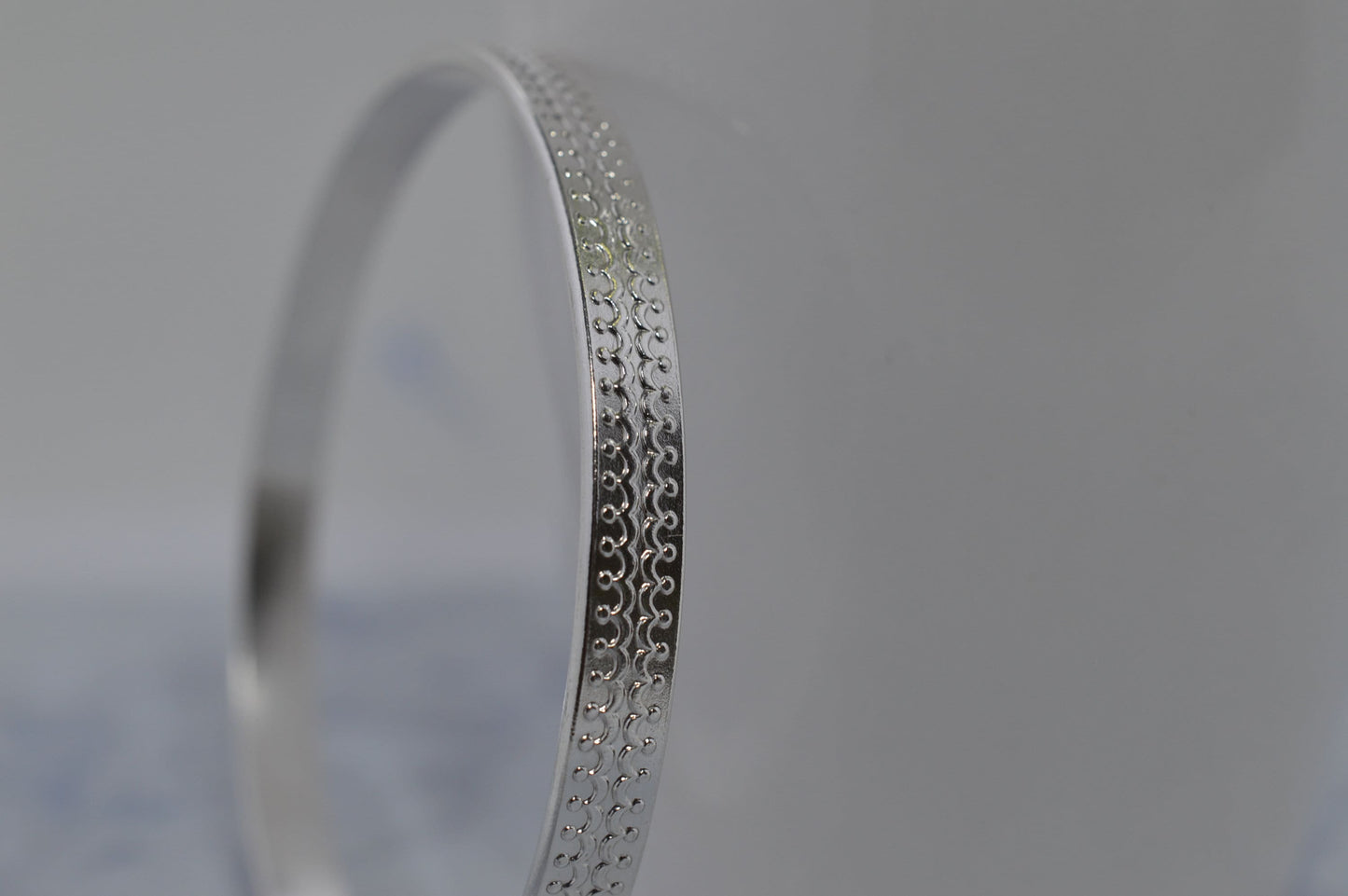 Sterling Silver Crown Bangle Bracelet