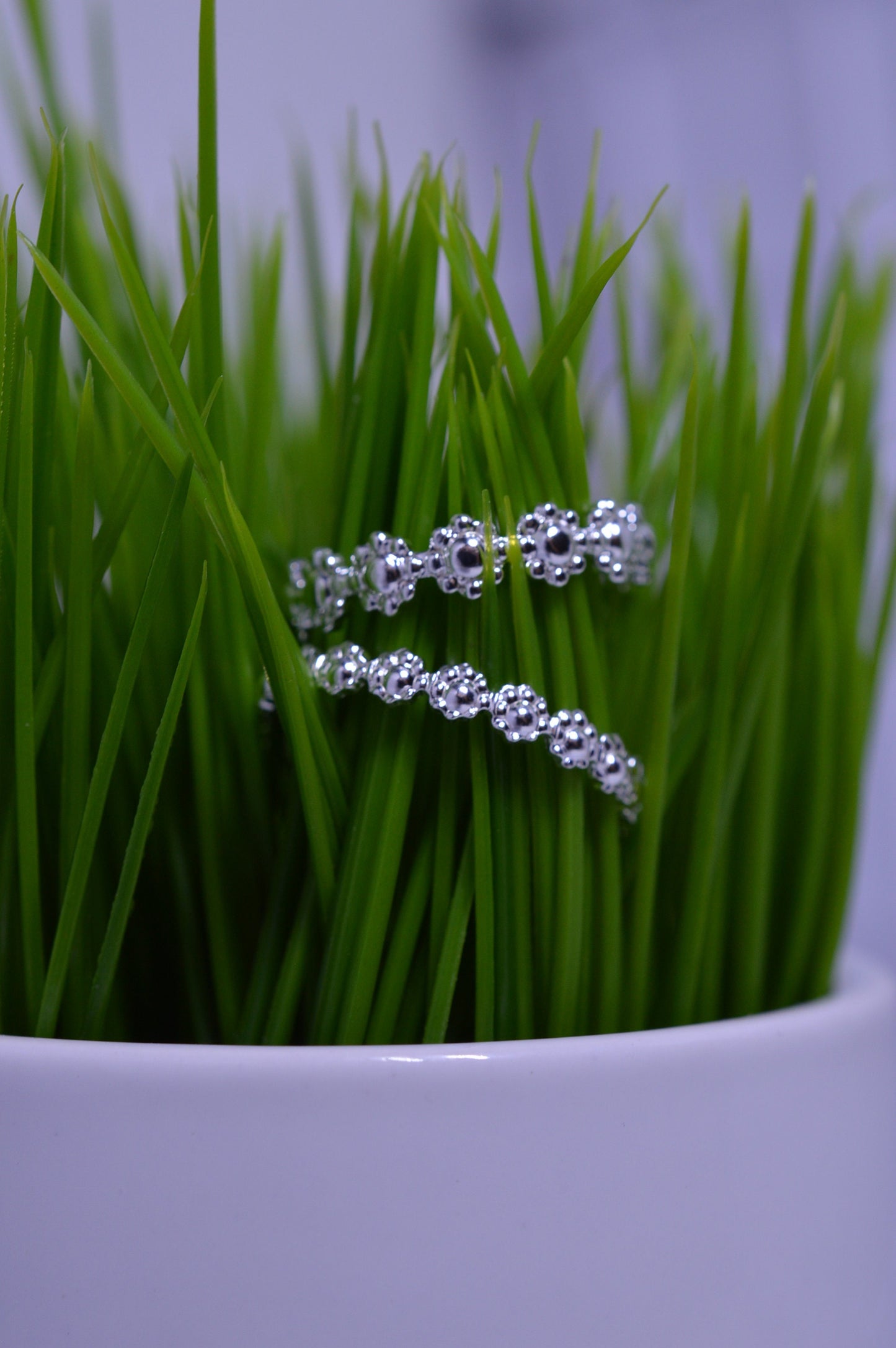 Skinny Sterling Silver Daisy Flower Ring