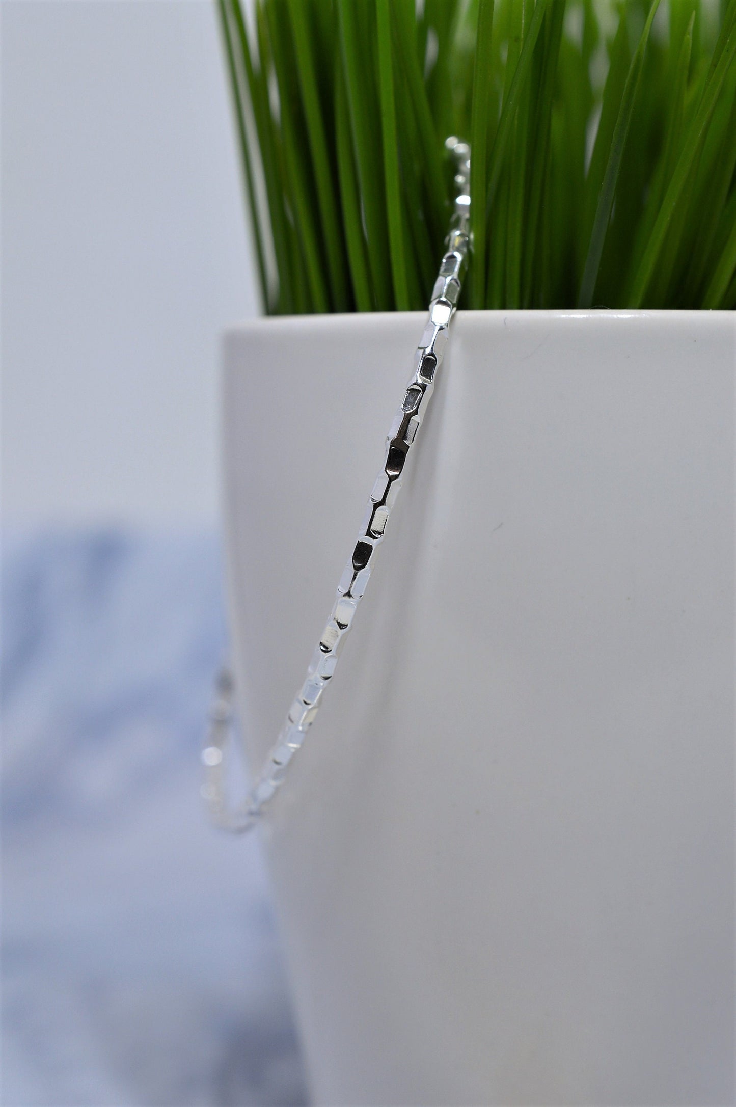 Skinny Silver Sparkle Bracelet