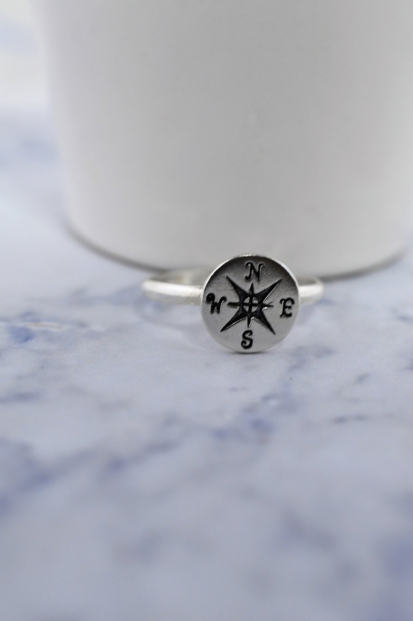 Sterling Silver Compass Ring