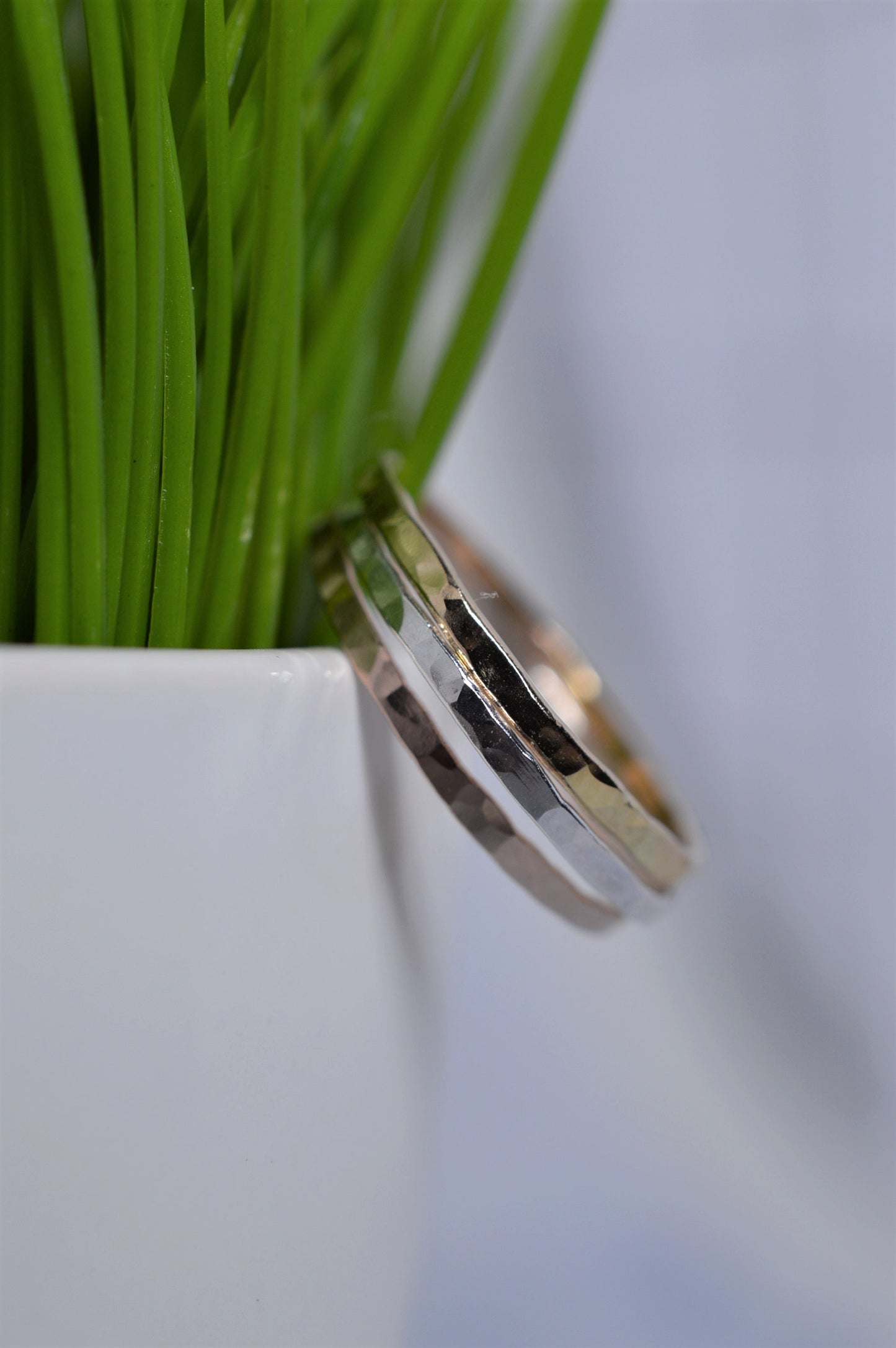 Mixed Metal Skinny Ring Stacking Set