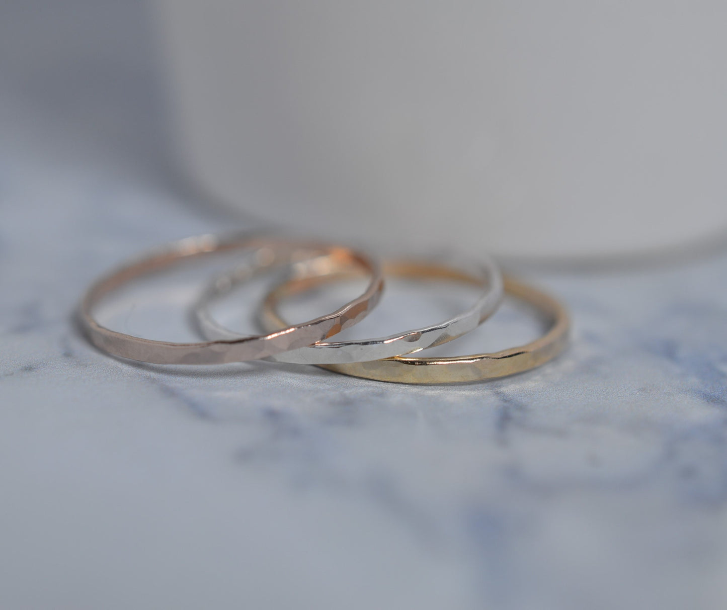 Mixed Metal Skinny Ring Stacking Set