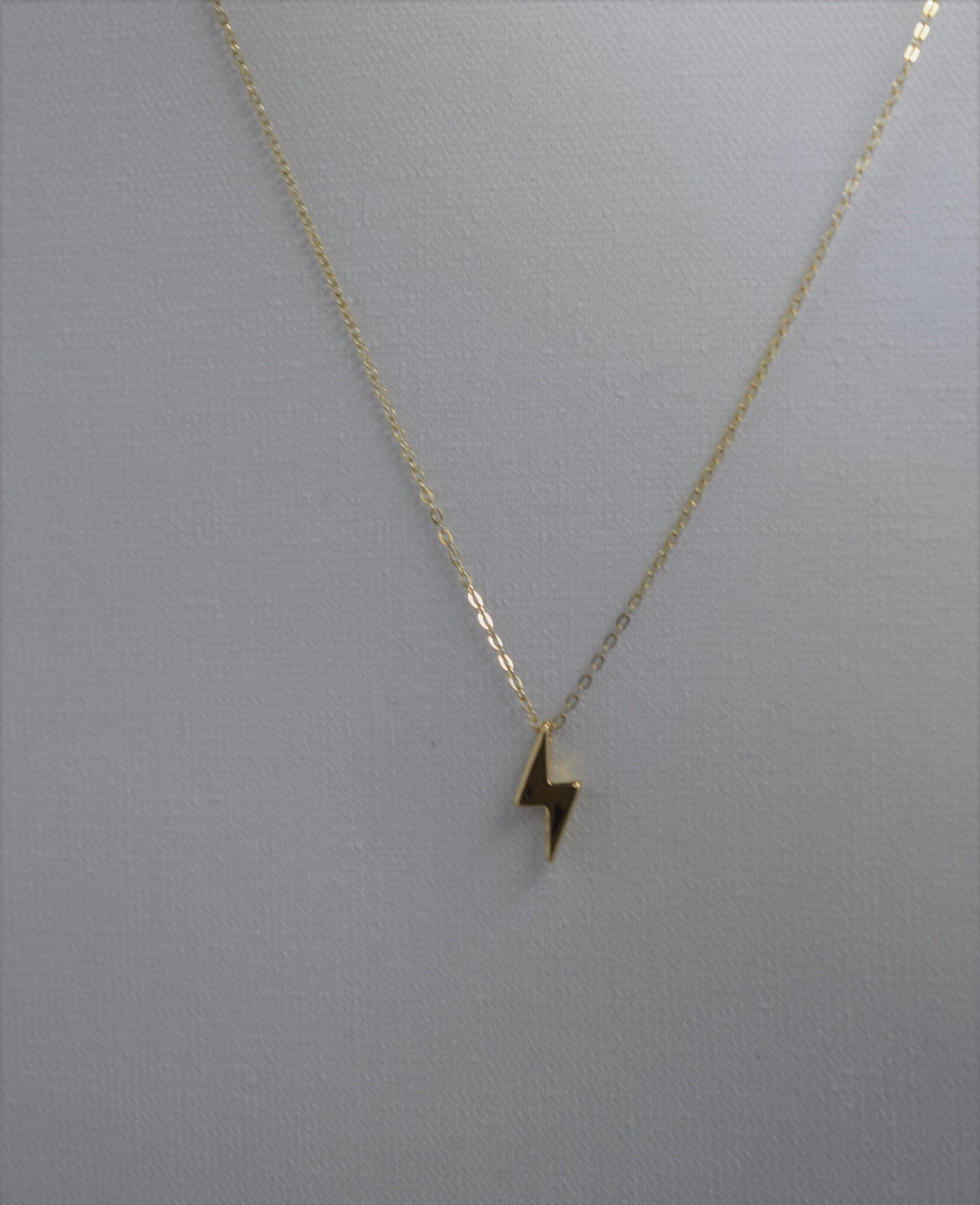 Tiny Gold Fill Lightning Bolt Necklace