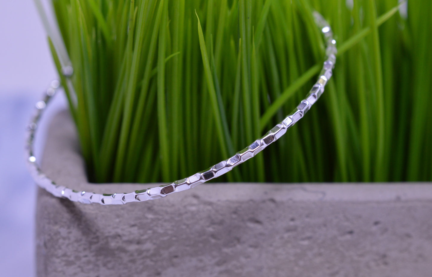 Skinny Silver Sparkle Bracelet