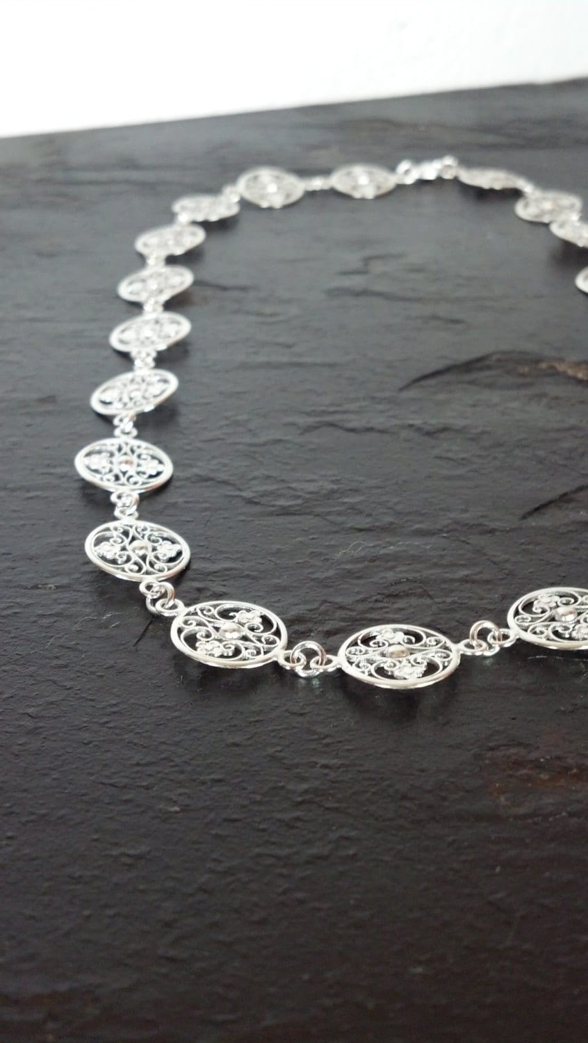 Sterling Silver Filigree Necklace