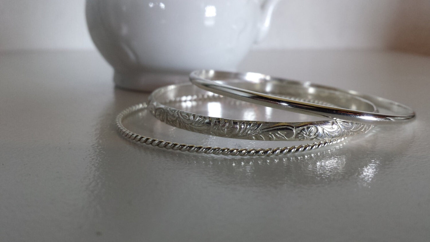 Sterling Silver Bangle Set