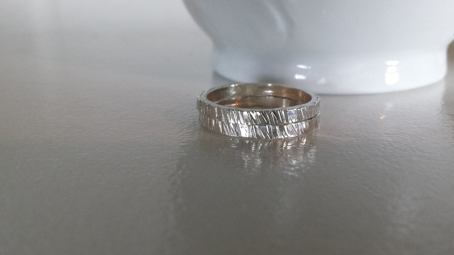 Simple Sterling Silver Textured Ring