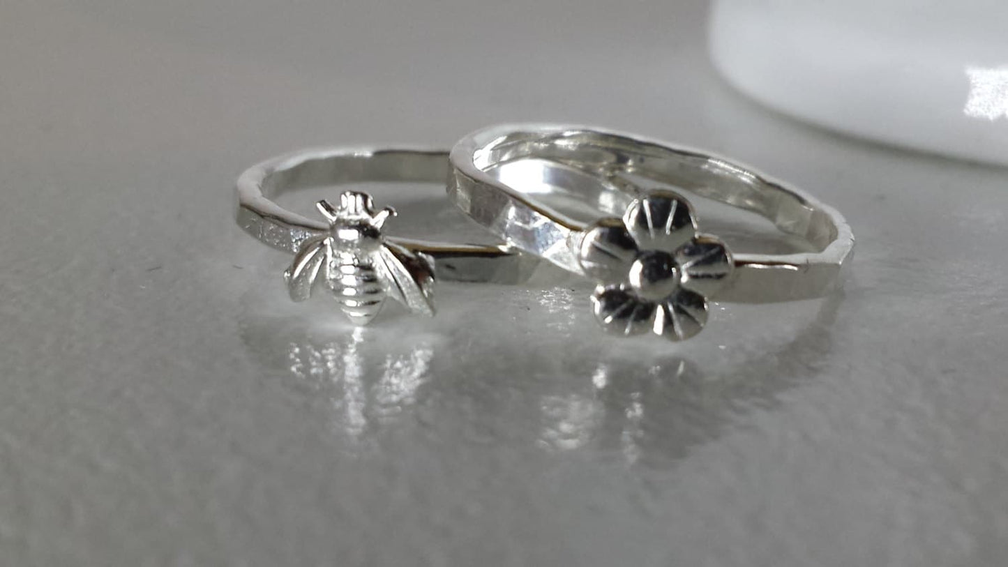 Sterling Silver Flower Ring