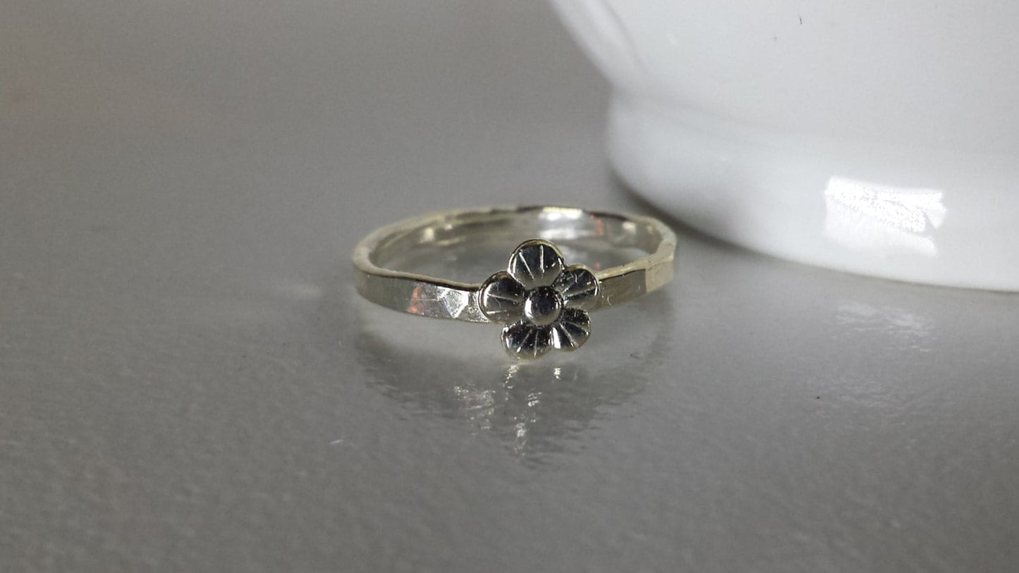 Sterling Silver Flower Ring