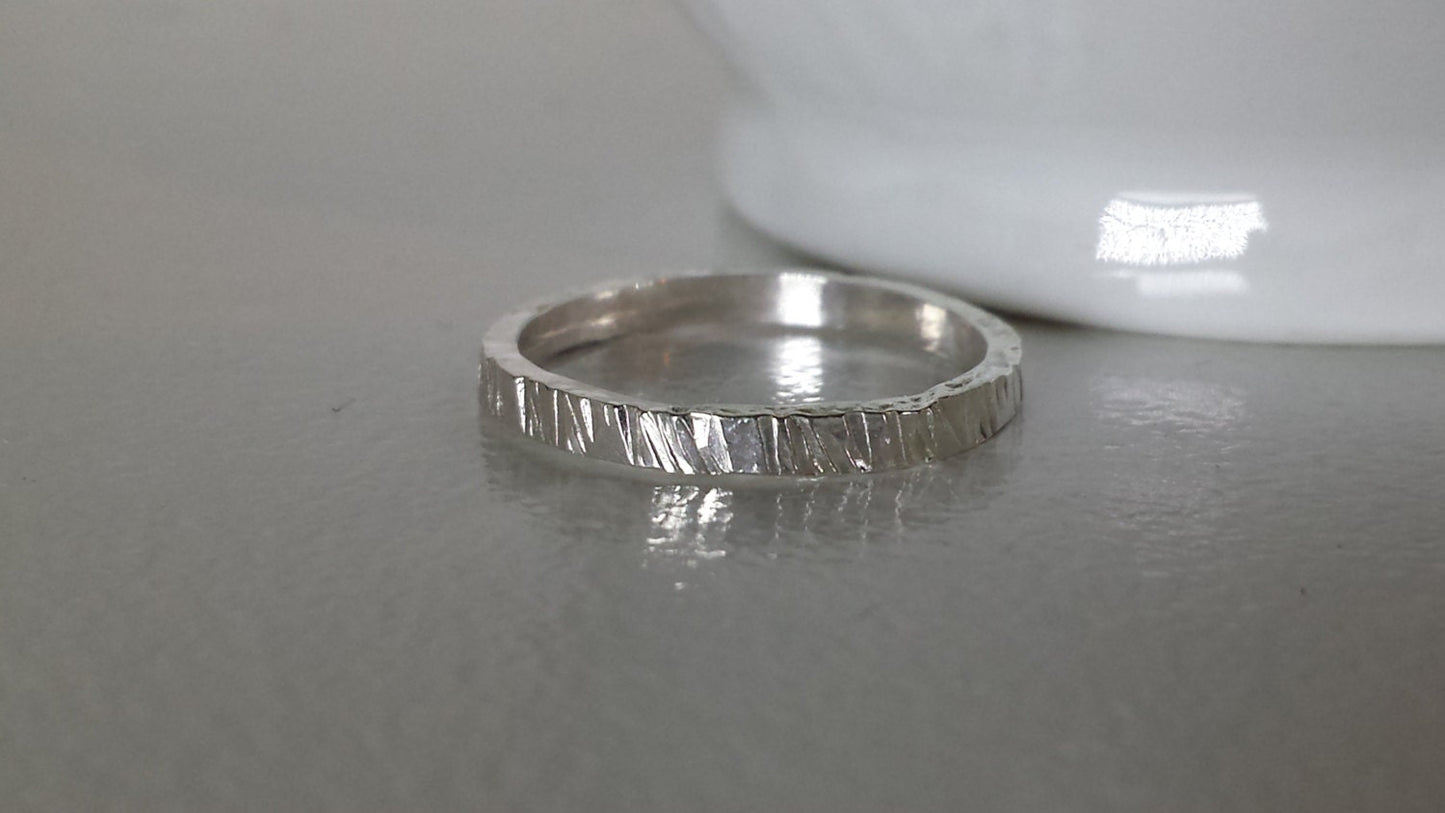 Simple Sterling Silver Textured Ring