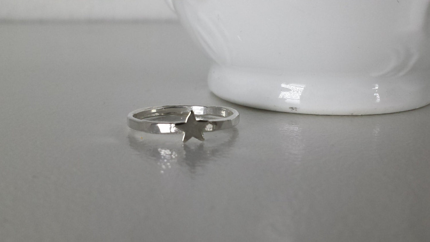 Sterling Silver Tiny Star Ring