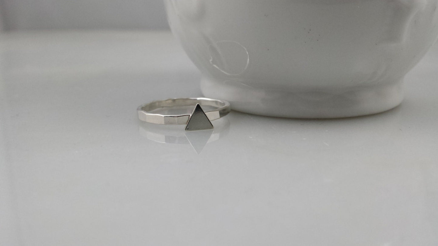 Sterling Silver Triangle Ring