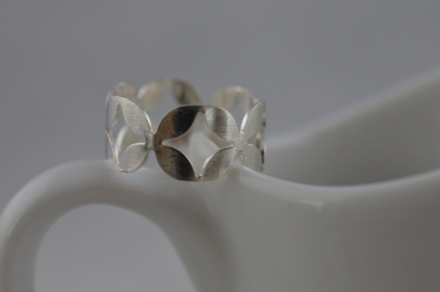 Sterling Silver Modern Pattern Ring