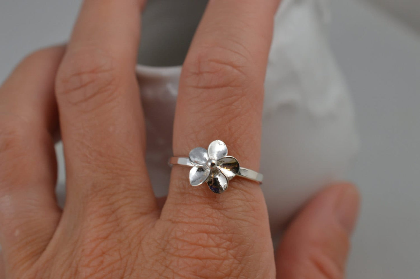 Sterling Silver Flower Ring