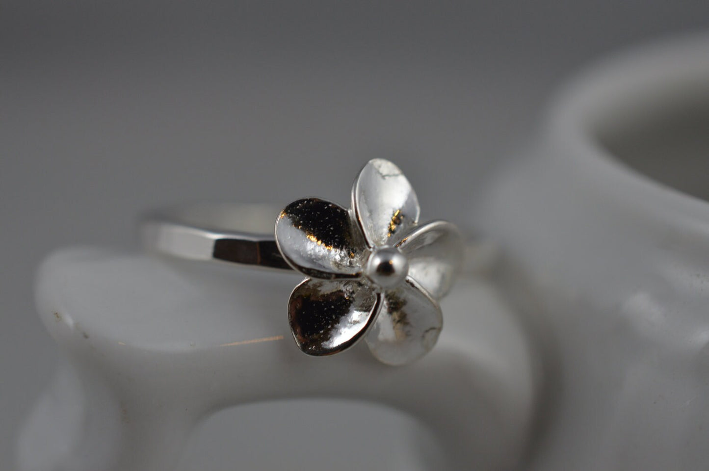 Sterling Silver Flower Ring