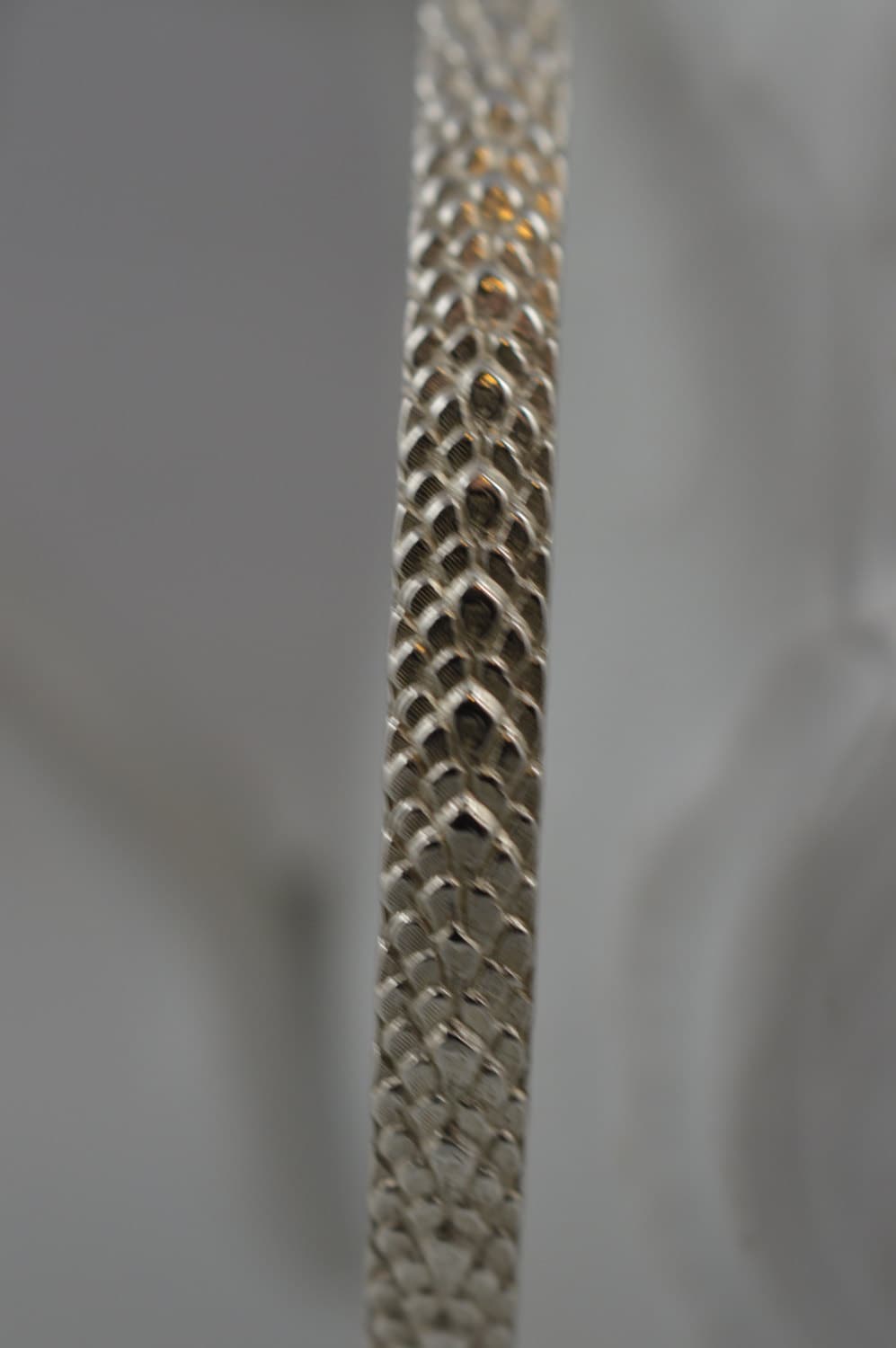 Sterling Silver Snake Pattern Bangle